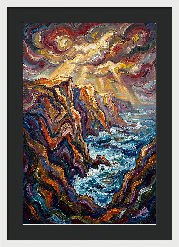 Seaside Cliffs In Expressionist Style