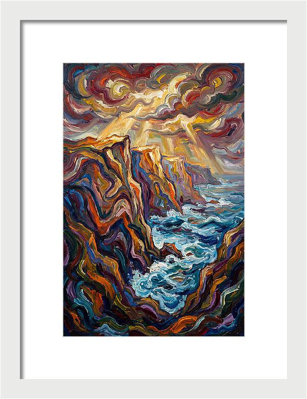Seaside Cliffs In Expressionist Style