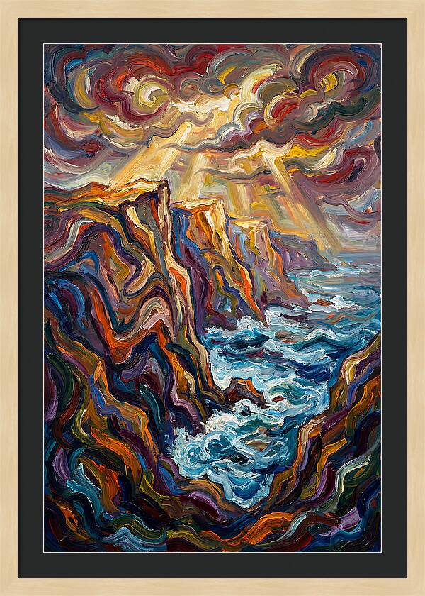 Seaside Cliffs In Expressionist Style