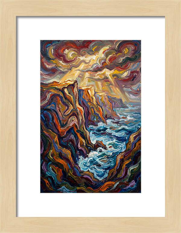 Seaside Cliffs In Expressionist Style
