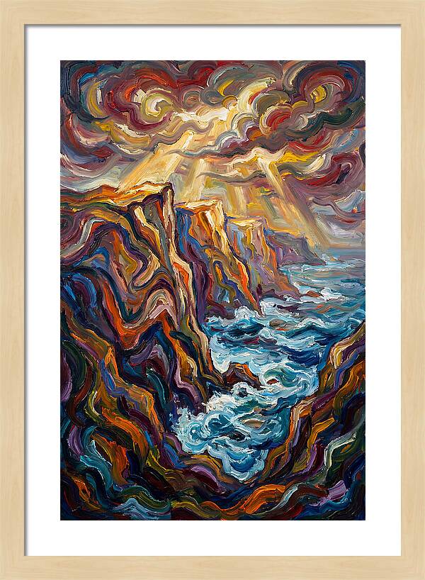 Seaside Cliffs In Expressionist Style