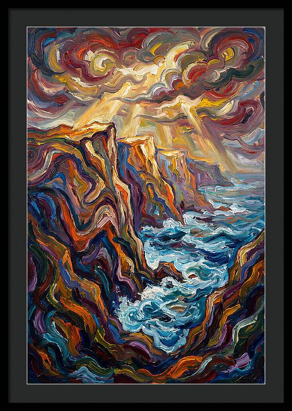 Seaside Cliffs In Expressionist Style