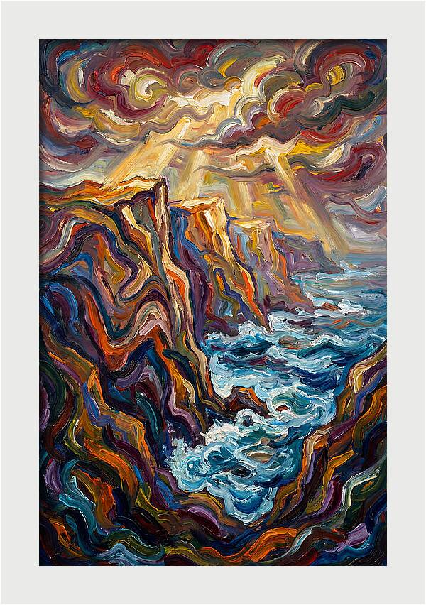 Seaside Cliffs In Expressionist Style