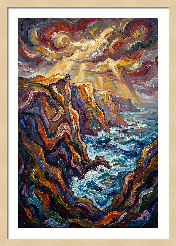 Seaside Cliffs In Expressionist Style