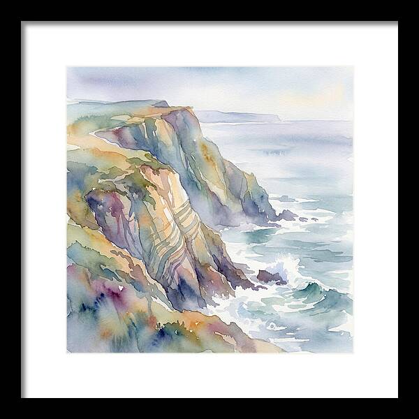Seaside Cliffs In Watercolor