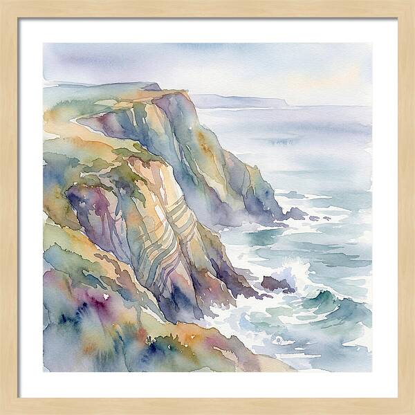 Seaside Cliffs In Watercolor