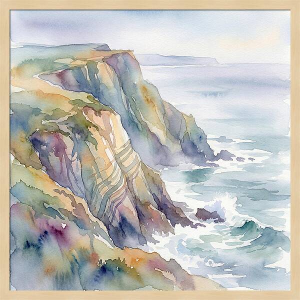 Seaside Cliffs In Watercolor