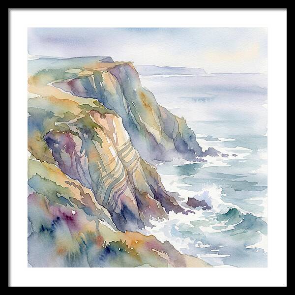 Seaside Cliffs In Watercolor
