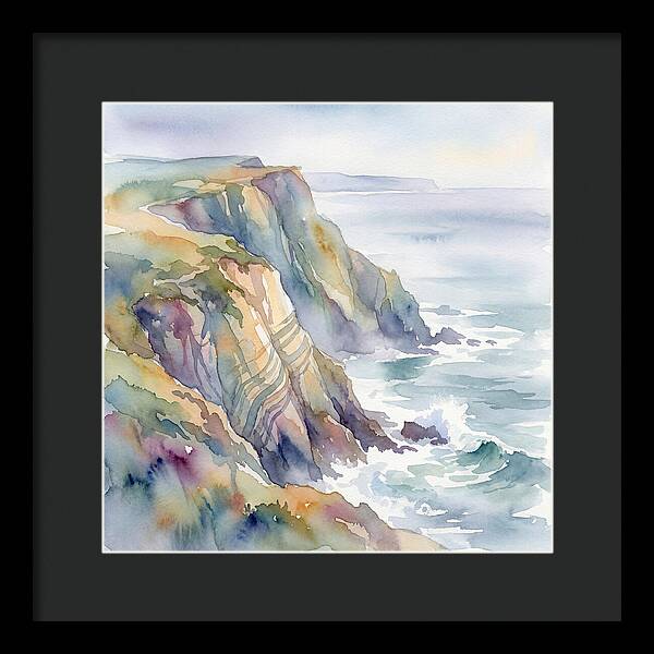 Seaside Cliffs In Watercolor