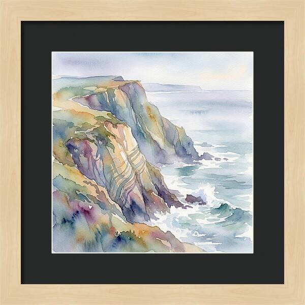 Seaside Cliffs In Watercolor