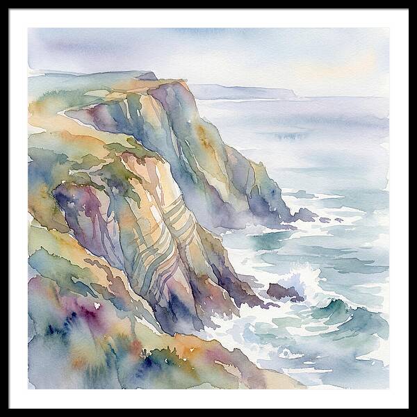 Seaside Cliffs In Watercolor