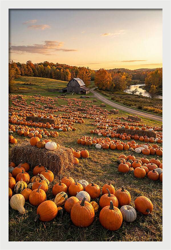 Seasonal Harvest Of Pumpkins