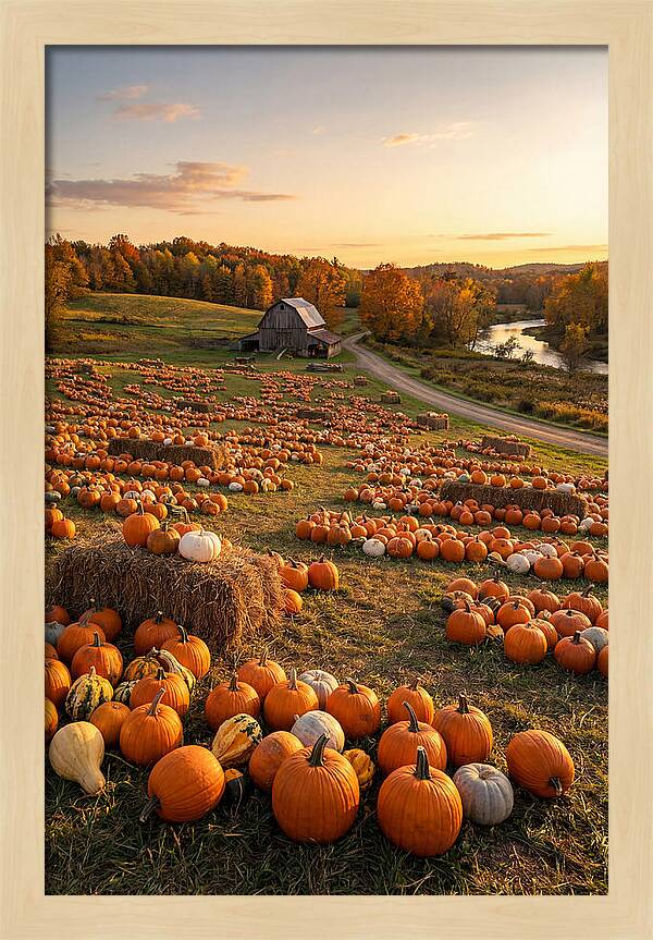 Seasonal Harvest Of Pumpkins