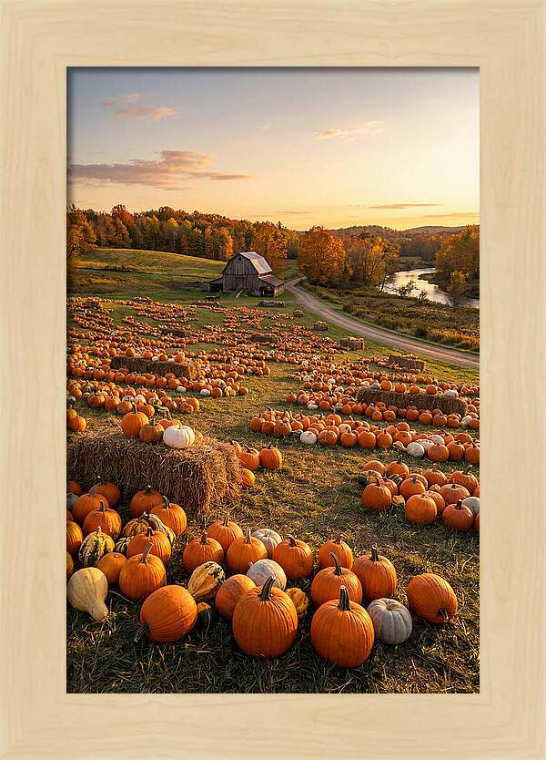 Seasonal Harvest Of Pumpkins