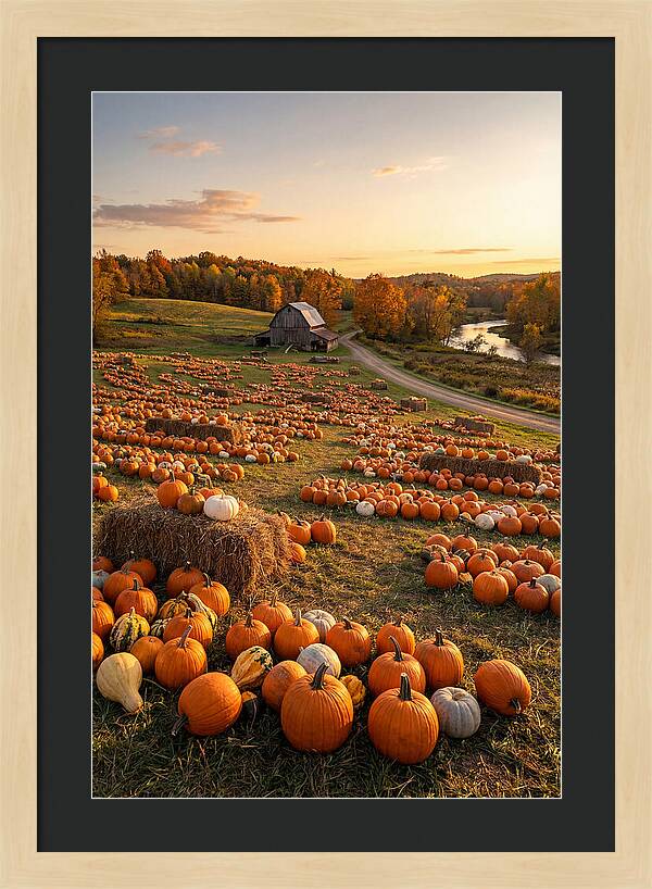 Seasonal Harvest Of Pumpkins