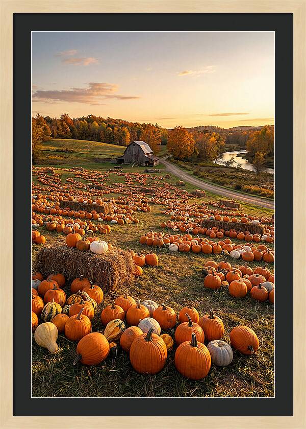 Seasonal Harvest Of Pumpkins