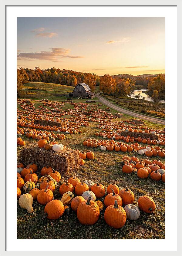 Seasonal Harvest Of Pumpkins