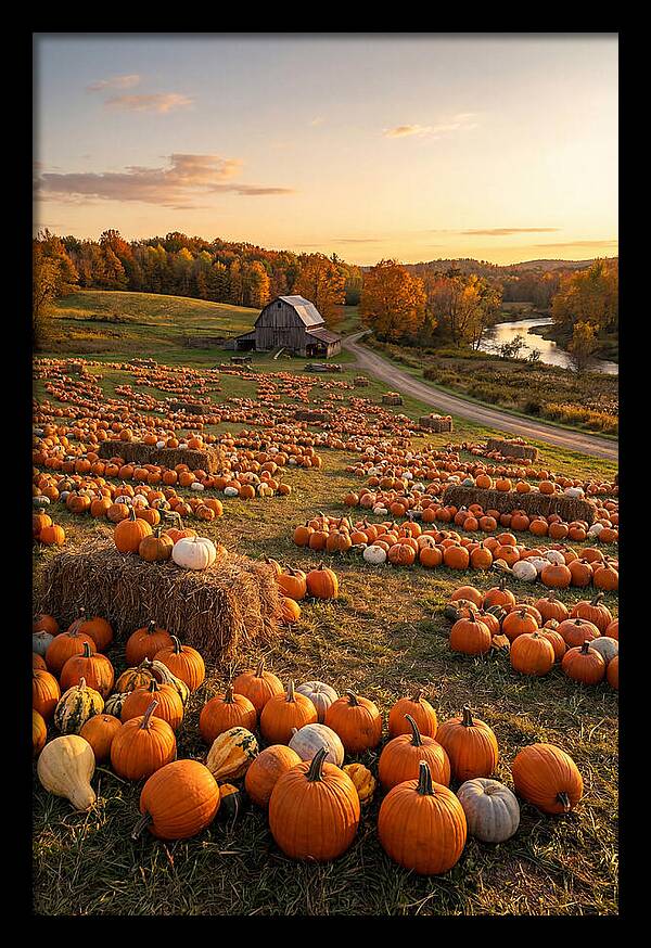 Seasonal Harvest Of Pumpkins
