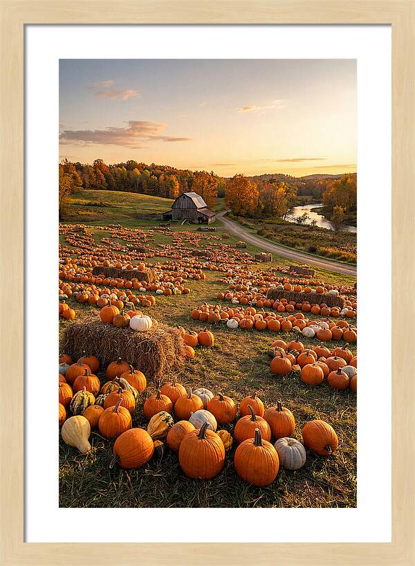 Seasonal Harvest Of Pumpkins