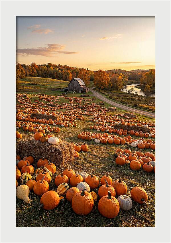 Seasonal Harvest Of Pumpkins