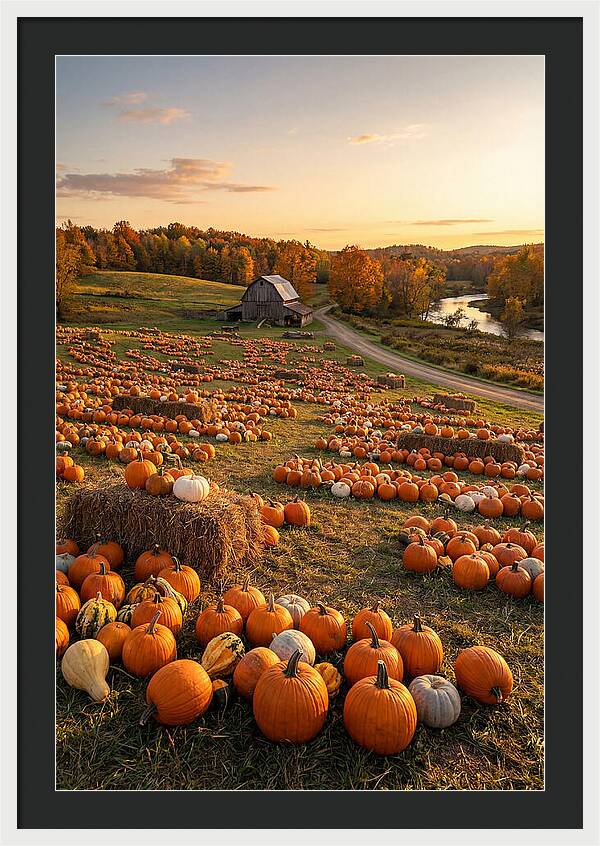 Seasonal Harvest Of Pumpkins