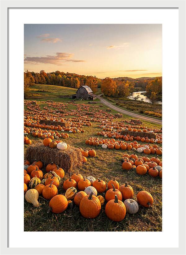 Seasonal Harvest Of Pumpkins
