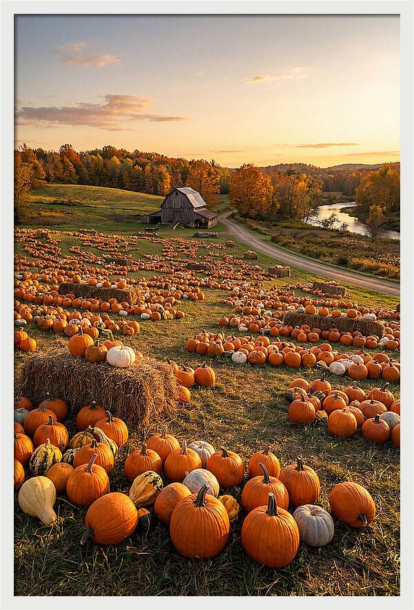 Seasonal Harvest Of Pumpkins