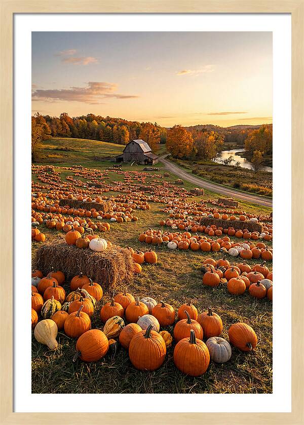 Seasonal Harvest Of Pumpkins