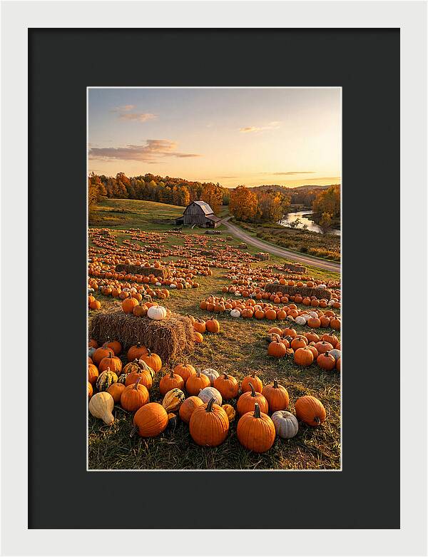 Seasonal Harvest Of Pumpkins
