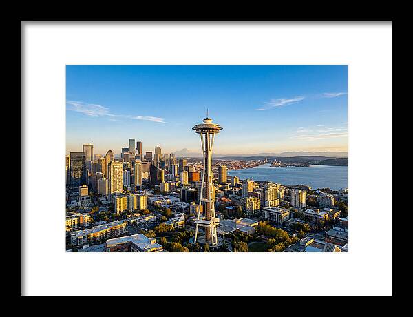 Seattle Skyline At Dusk