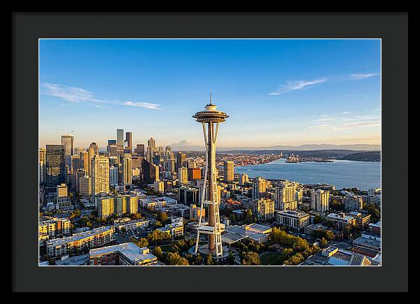 Seattle Skyline At Dusk