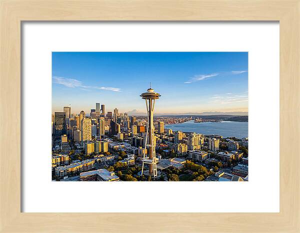Seattle Skyline At Dusk