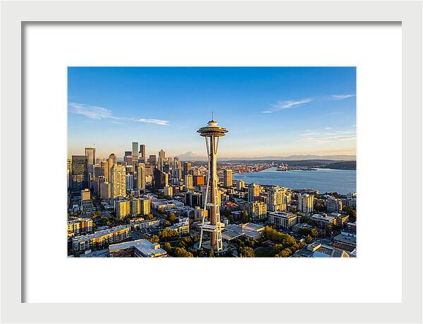 Seattle Skyline At Dusk