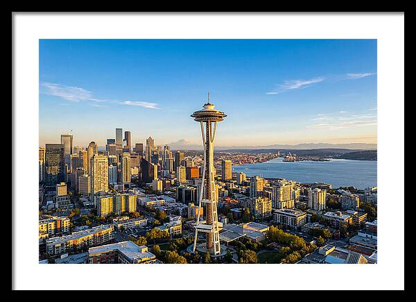 Seattle Skyline At Dusk