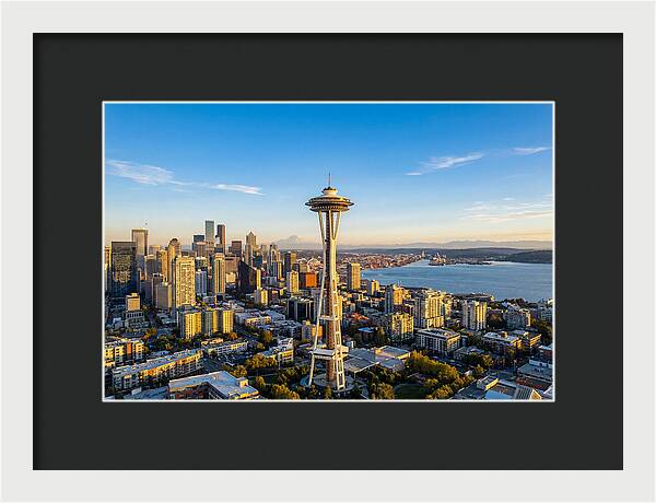 Seattle Skyline At Dusk