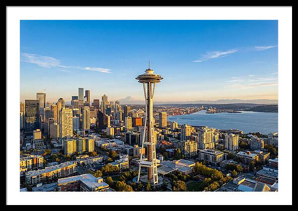 Seattle Skyline At Dusk