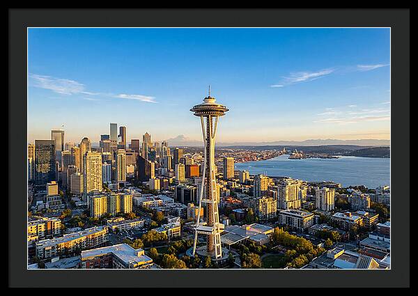 Seattle Skyline At Dusk