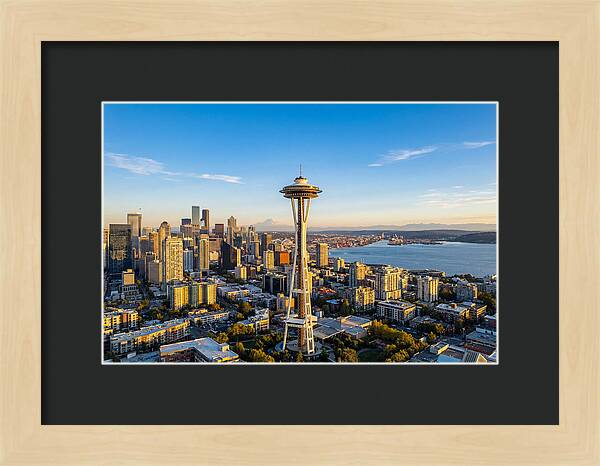 Seattle Skyline At Dusk