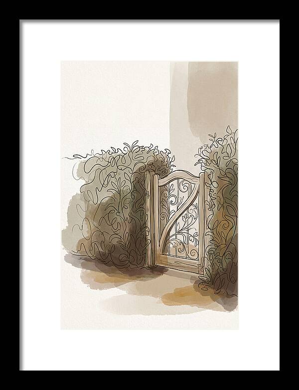 Secret Garden Gate Hidden In Dense Hedge