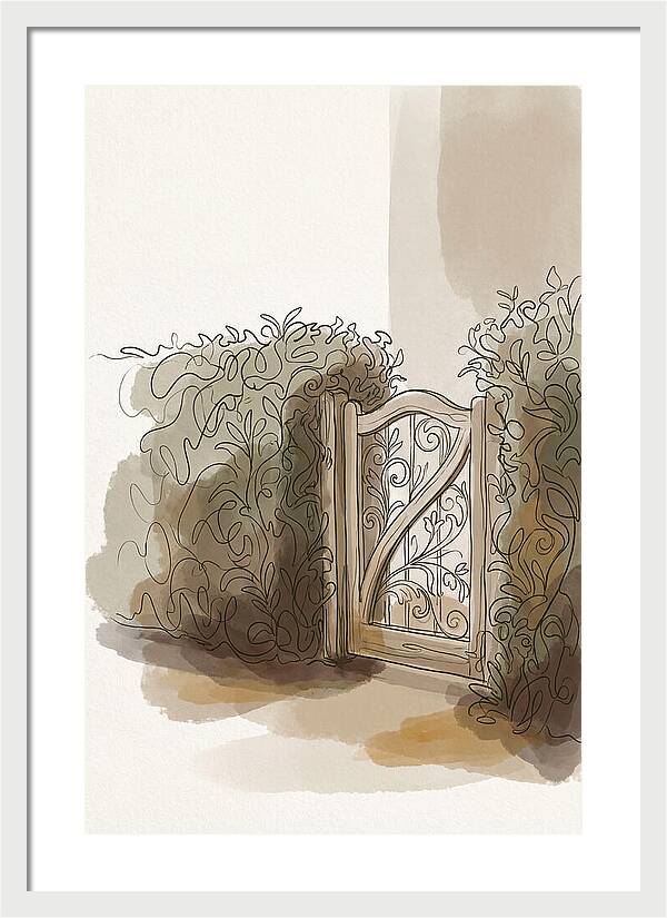 Secret Garden Gate Hidden In Dense Hedge