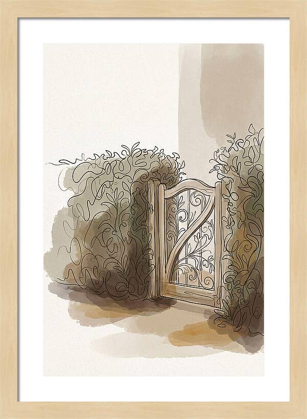 Secret Garden Gate Hidden In Dense Hedge