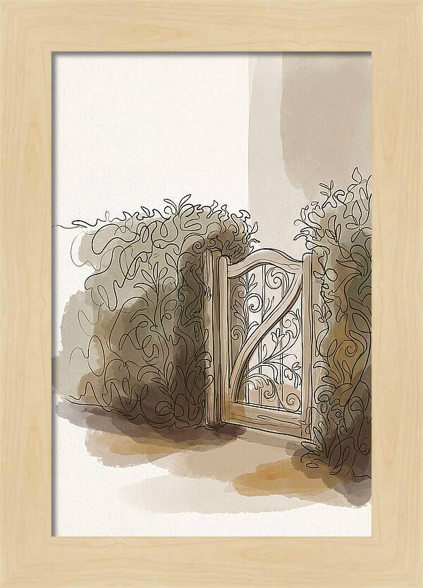 Secret Garden Gate Hidden In Dense Hedge