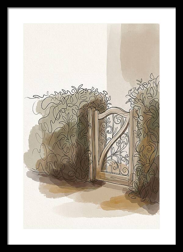 Secret Garden Gate Hidden In Dense Hedge
