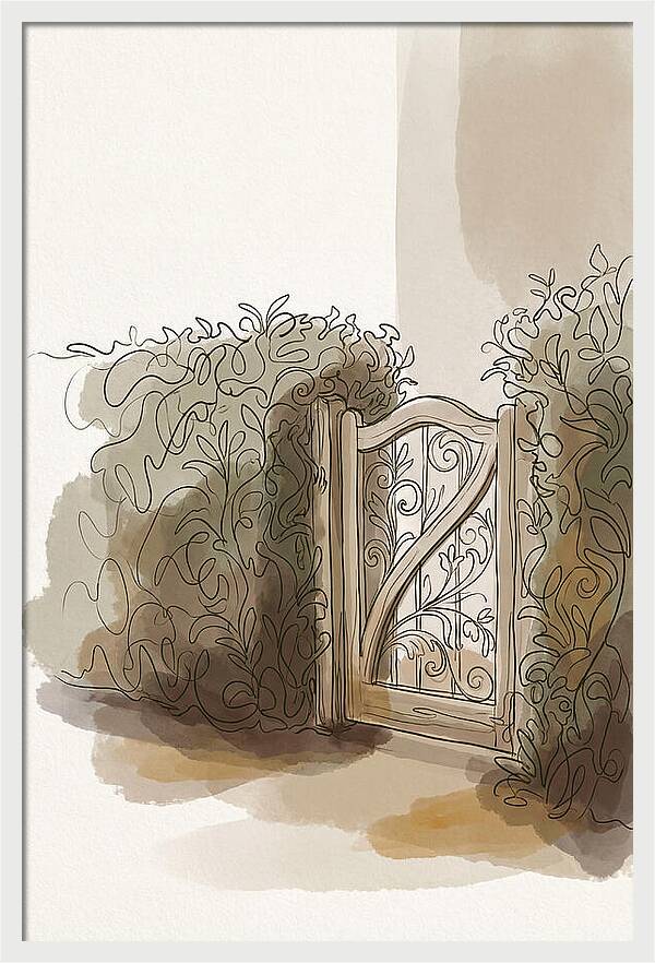 Secret Garden Gate Hidden In Dense Hedge