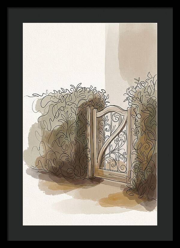 Secret Garden Gate Hidden In Dense Hedge