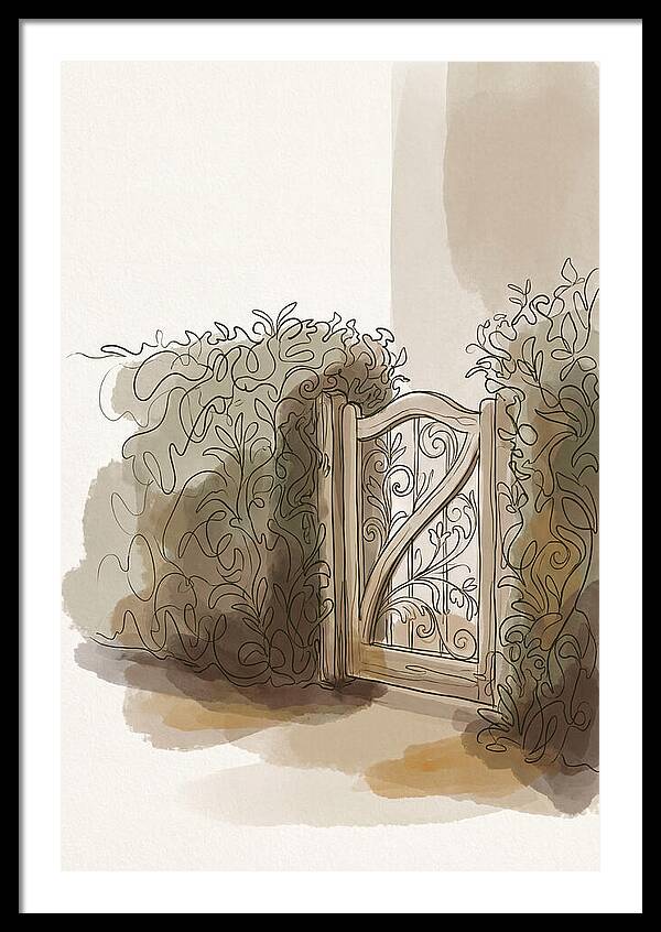 Secret Garden Gate Hidden In Dense Hedge