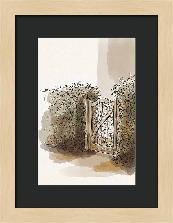 Secret Garden Gate Hidden In Dense Hedge