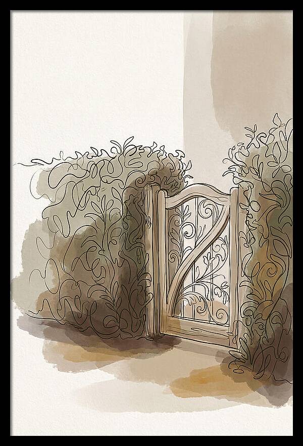 Secret Garden Gate Hidden In Dense Hedge