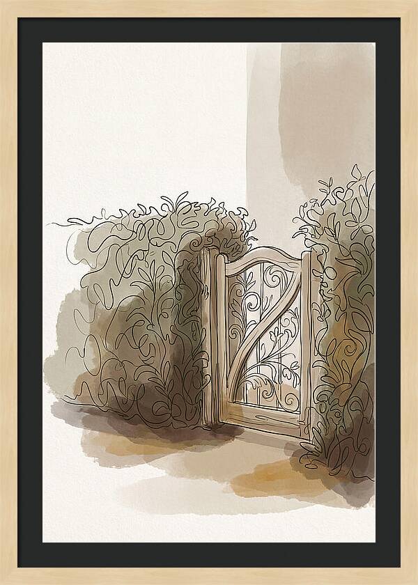 Secret Garden Gate Hidden In Dense Hedge
