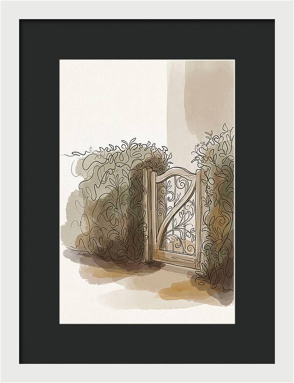 Secret Garden Gate Hidden In Dense Hedge